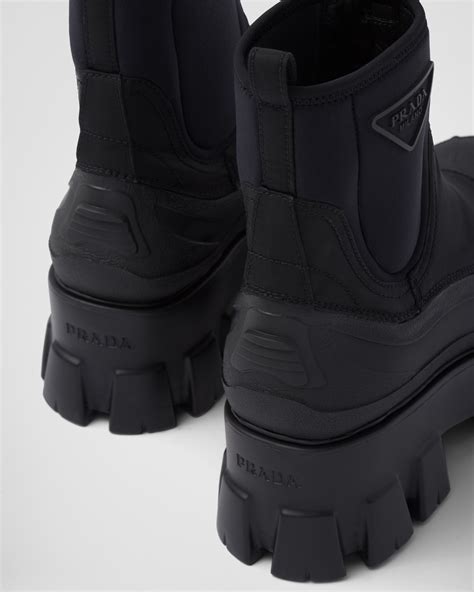 prada monolith boots used|monolith gabardine boots.